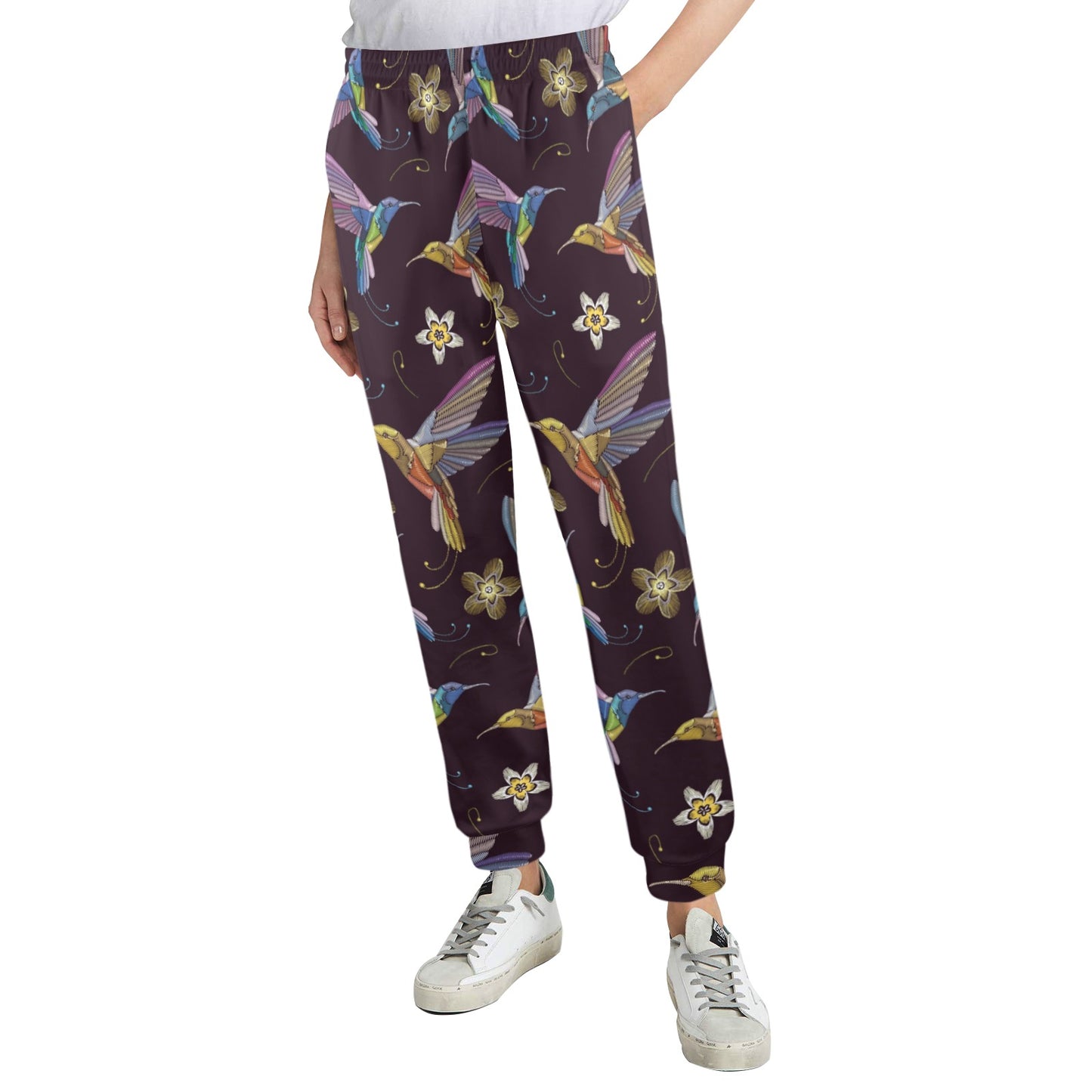 Hummingbird Pattern Print Design 04 Women's Casual Track Pants