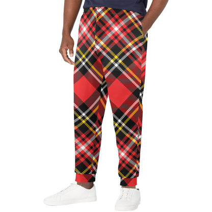 Plaid Red Pattern Print Design A03 Men's Casual Track Pants