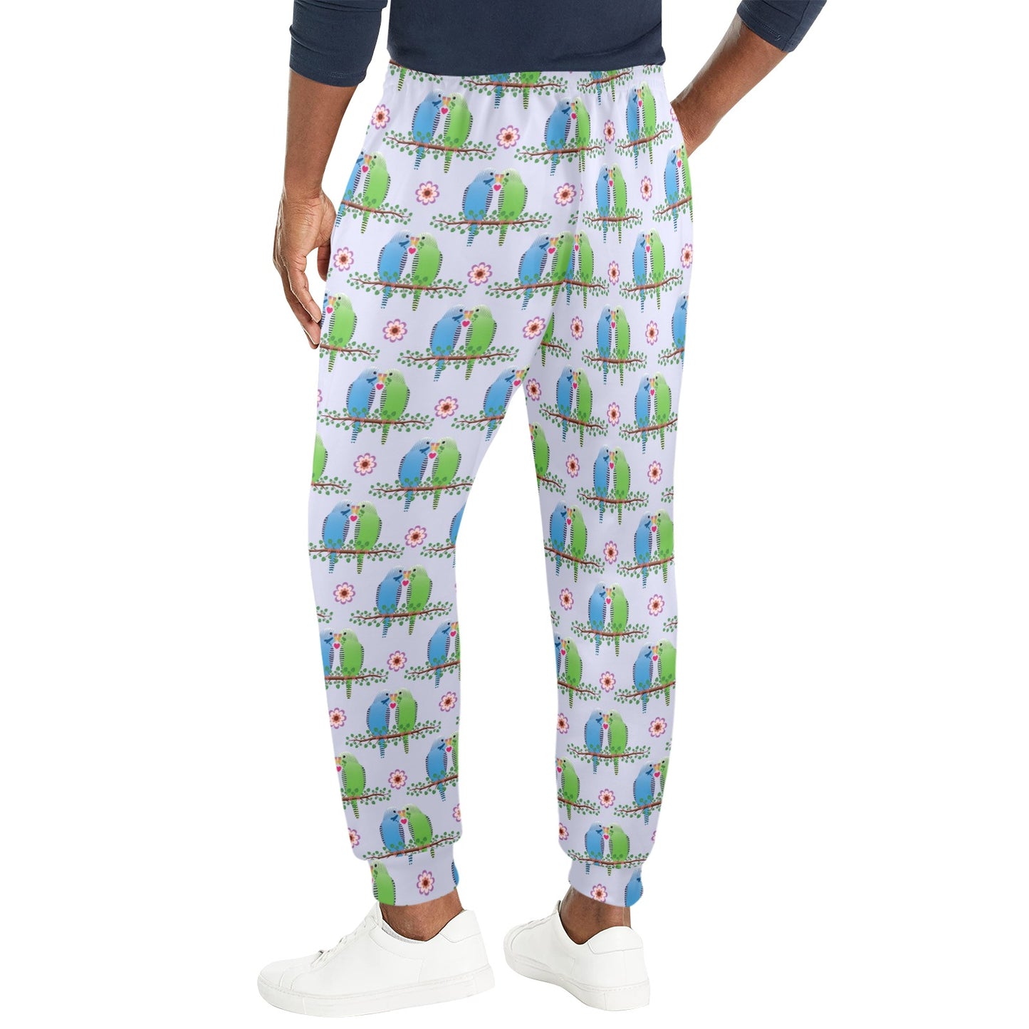 Budgerigar Pattern Print Design 05 Men's Casual Track Pants