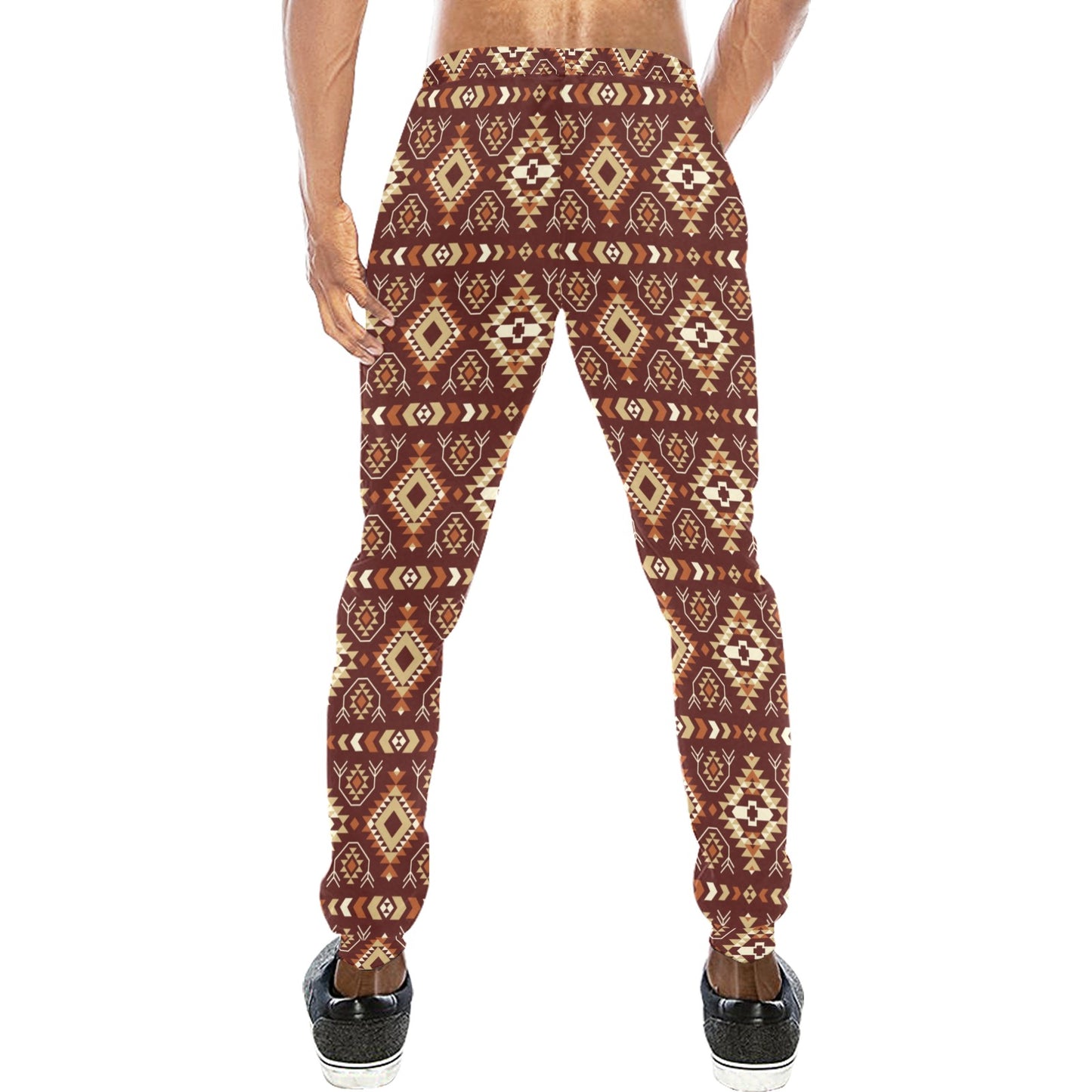 Navajo Native Color Print Pattern Men's Sweatpants