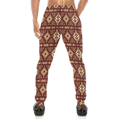 Navajo Native Color Print Pattern Men's Sweatpants