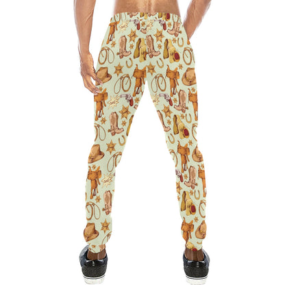 Western Cowboy Design Pattern Men's Sweatpants