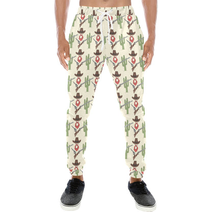 Western Cowboy Print Men's Sweatpants