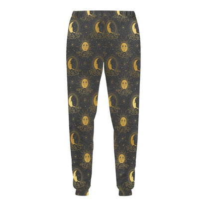 Celestial Moon Sun Pattern Print Design 05 Men's Sweatpants