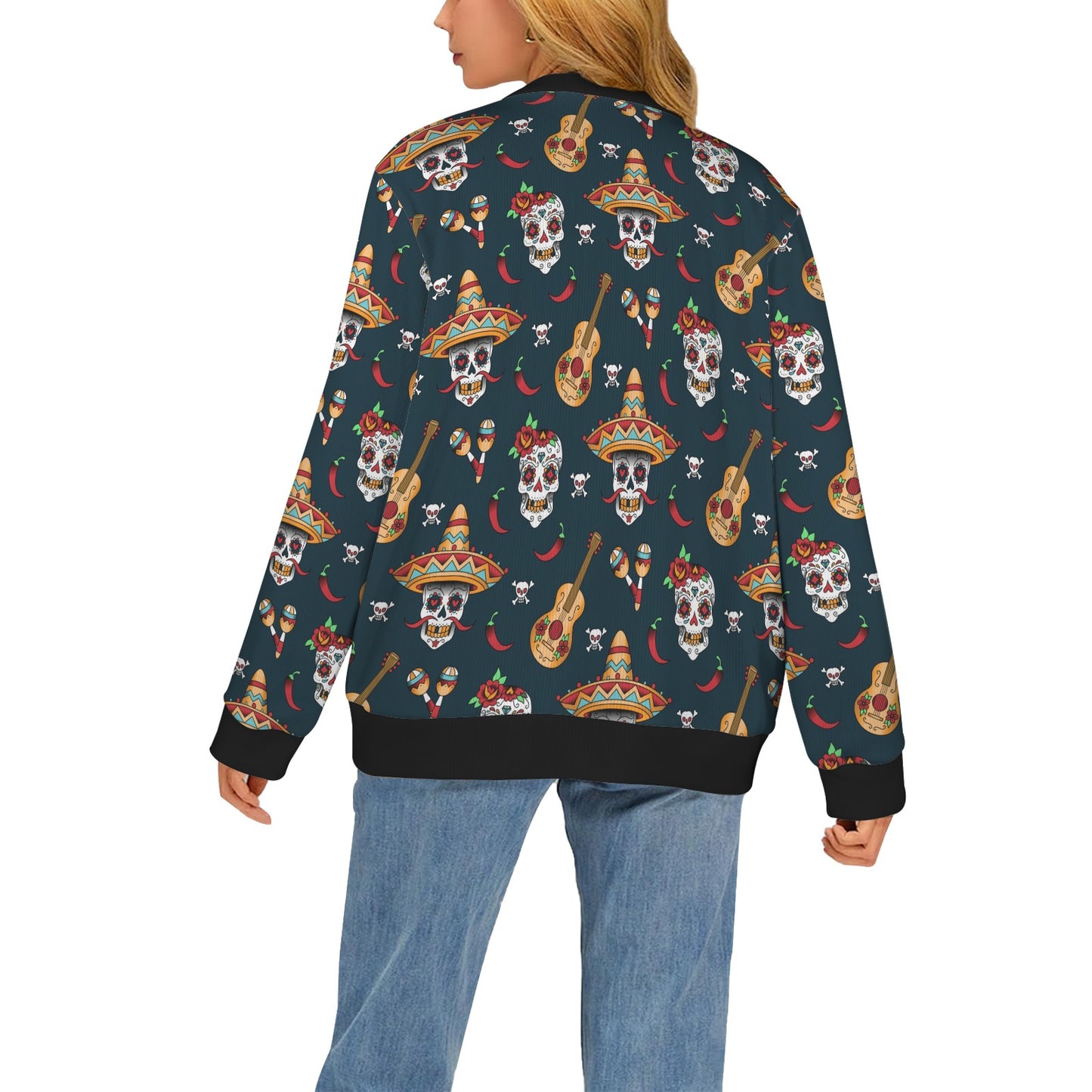 sugar skull Mexican Women's Cardigan