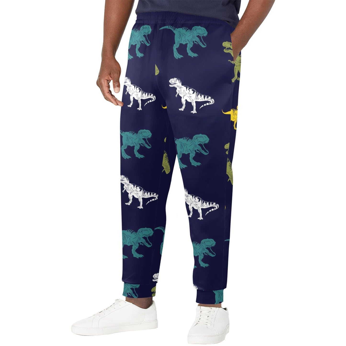 T Rex Pattern Print Design A07 Men's Casual Track Pants