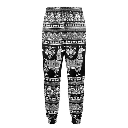 Llama Aztec Style Pattern Print Design 01 Men's Casual Track Pants
