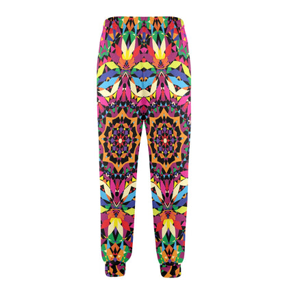 Kaleidoscope Pattern Print Design 02 Men's Casual Track Pants