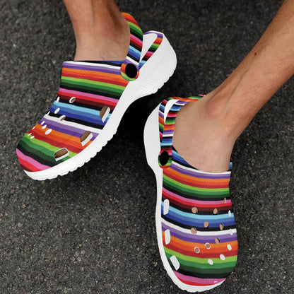 Serape Design Unisex Clogs Shoes