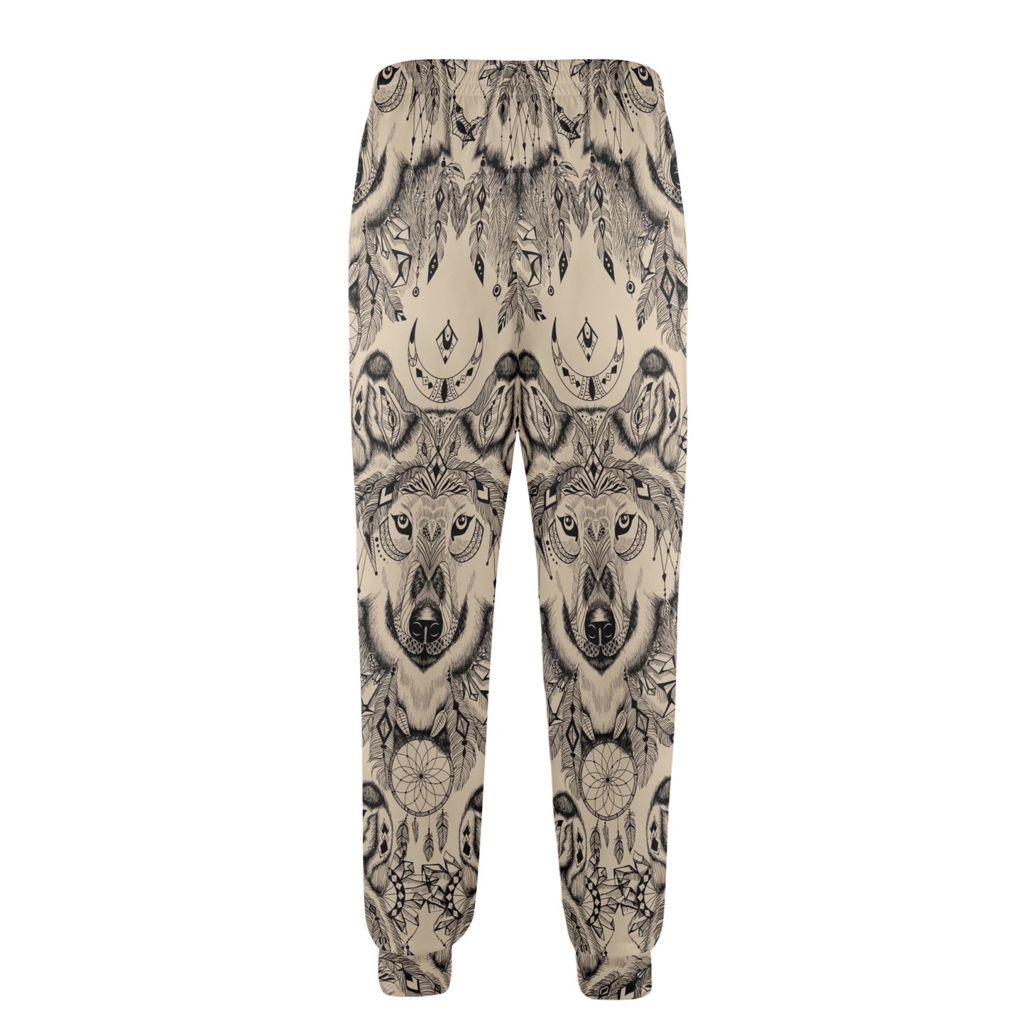 Indian Boho Wolf Men's Casual Track Pants