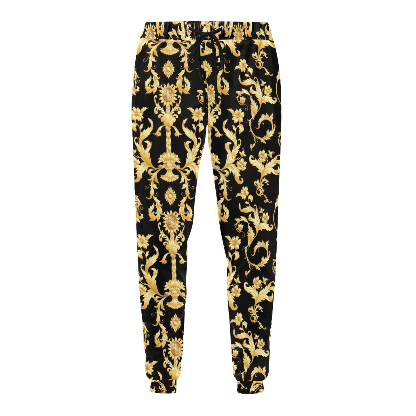 Baroque Golden Pattern Print Design 04 Men's Sweatpants