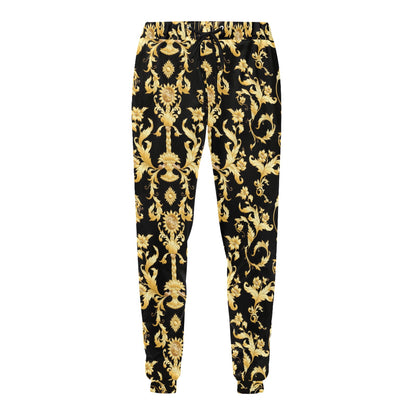 Baroque Golden Pattern Print Design 04 Men's Sweatpants