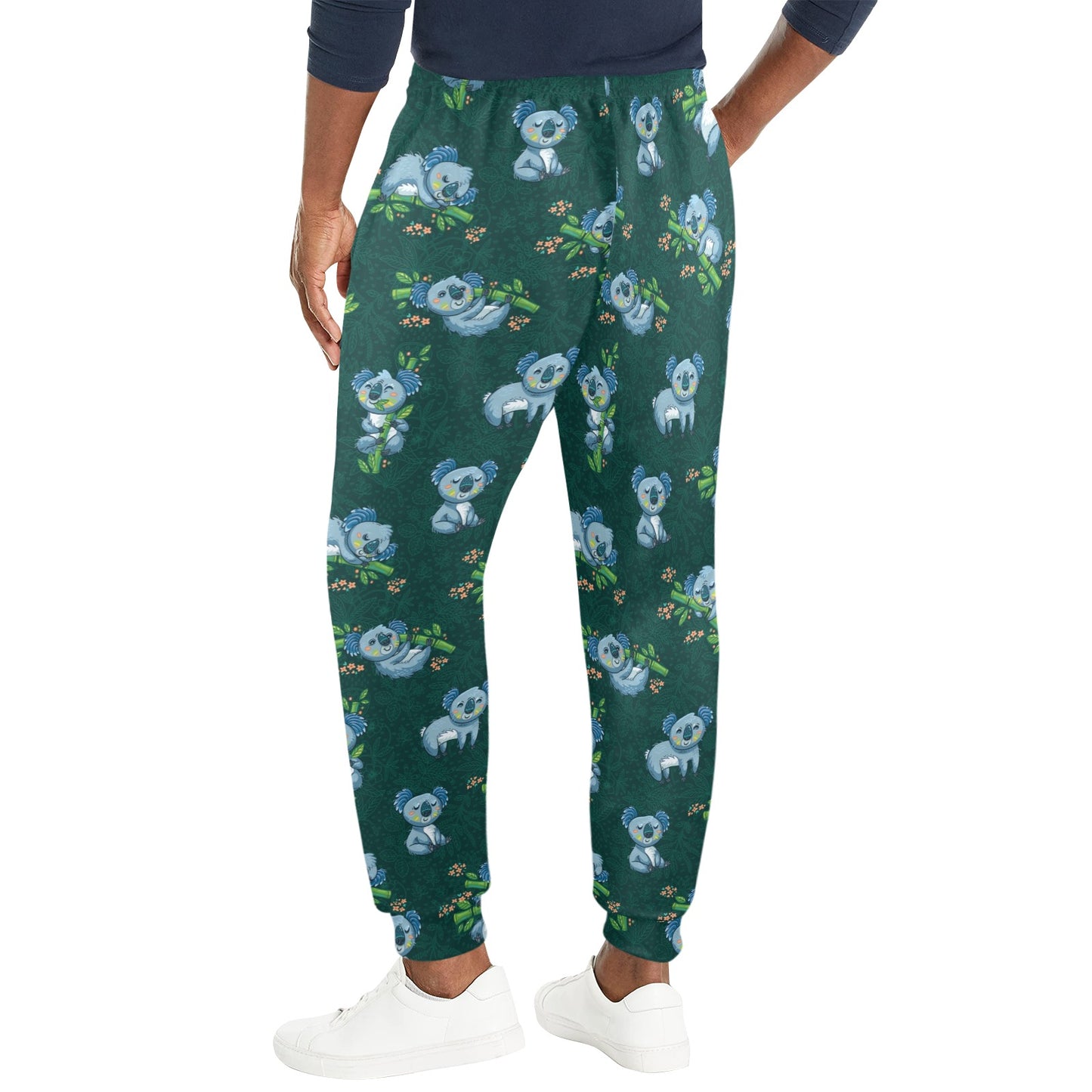 Koala Blue Design Print Men's Casual Track Pants