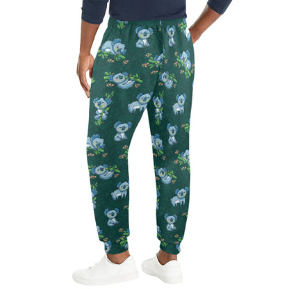 Koala Blue Design Print Men's Casual Track Pants