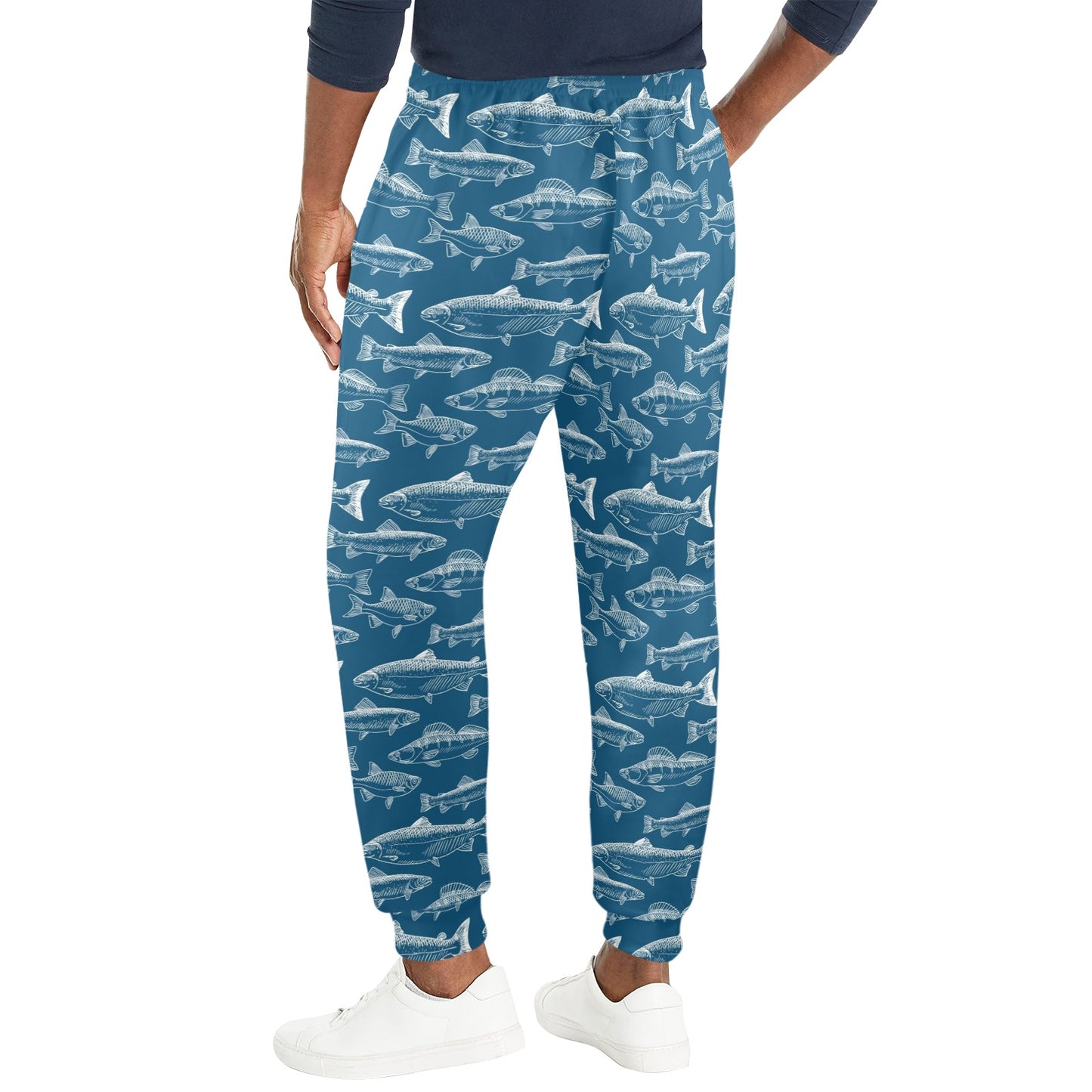Salmon Fish Print Design LKS301 Men's Casual Track Pants