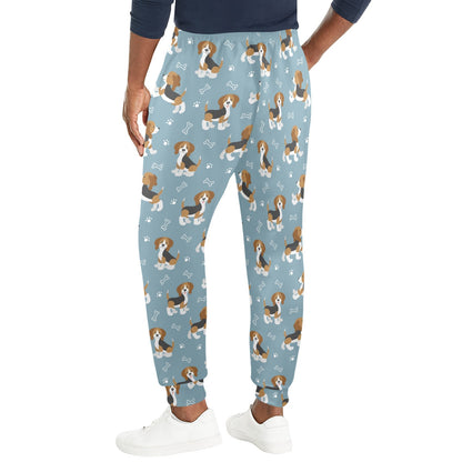 Beagle Pattern Print Design 02 Men's Casual Track Pants