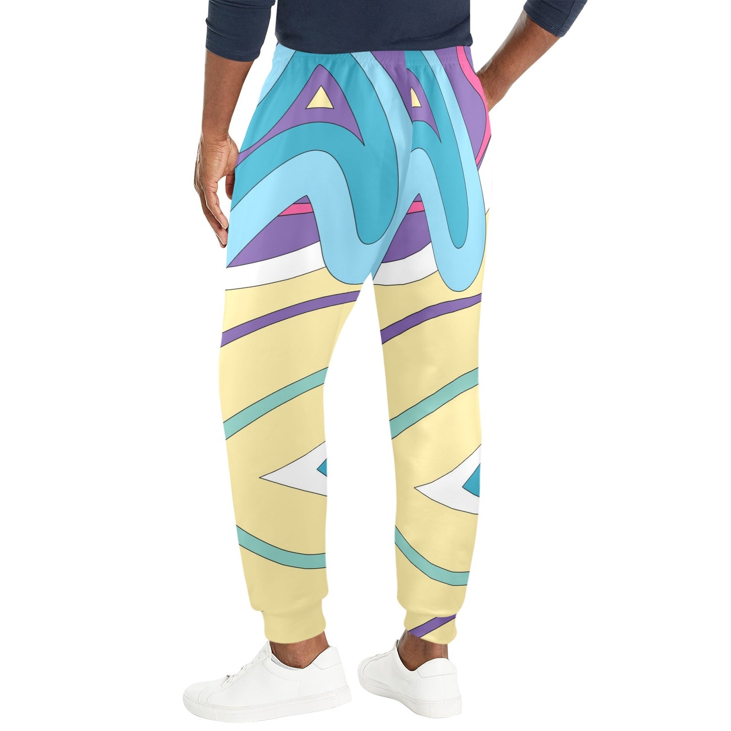 Funky Retro Pattern Print Design A01 Men's Casual Track Pants