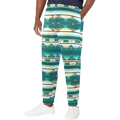 Blue Tribal Aztec Men's Casual Track Pants