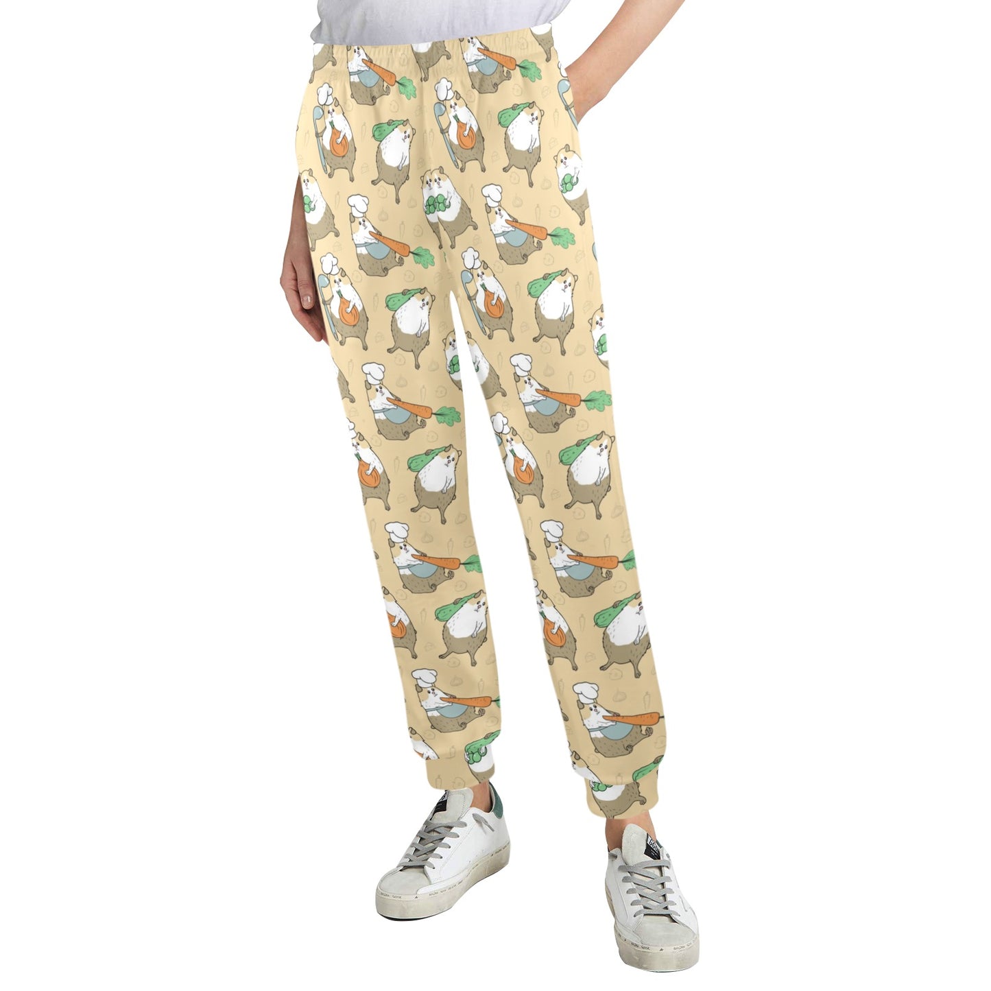 Guinea Pig Print Design LKS401 Women's Casual Track Pants