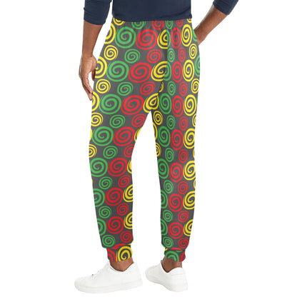Rastafarian Pattern Print Design A05 Men's Casual Track Pants