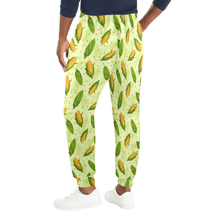 Agricultural Fresh Corn cob Print Pattern Men's Casual Track Pants