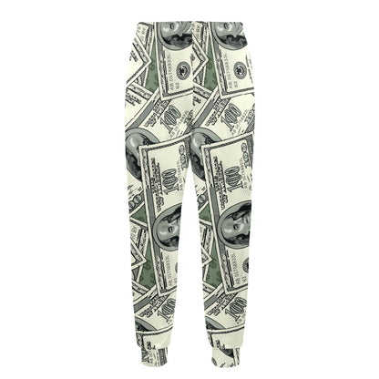 Dollar Design Print Pattern JJ0120 Men's Casual Track Pants