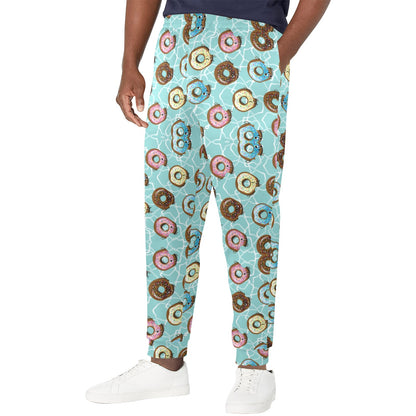 Emoji Donut Print Pattern Men's Casual Track Pants