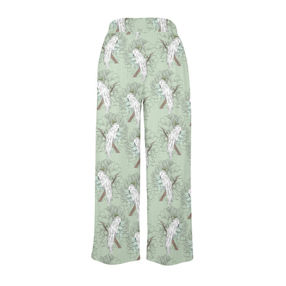 Cockatiel Pattern Print Design 01 Women's Wide Leg Lounge Pants