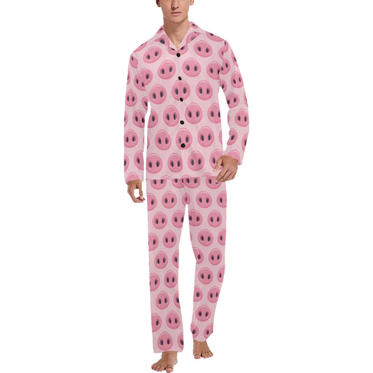 Pig Print Design LKS401 Men's Long Pajama Set