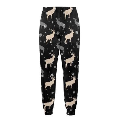 elk Design Print Pattern JJ0197 Men's Casual Track Pants