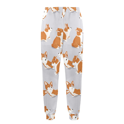 Pembroke Welsh Corgis Pattern Print Design A04 Men's Casual Track Pants