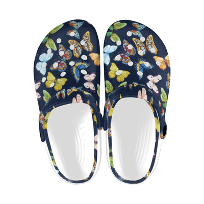 Butterfly Beautiful Print Pattern Unisex Clogs Shoes