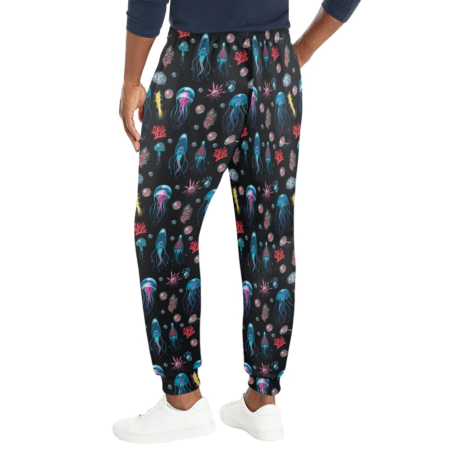 Jellyfish Underwater Print Men's Casual Track Pants