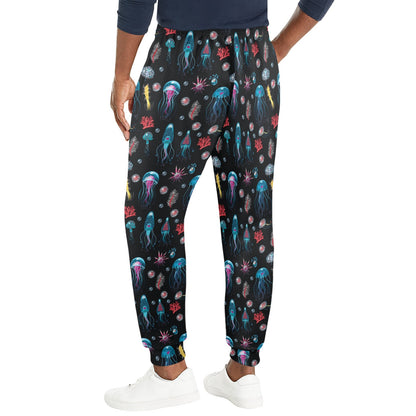 Jellyfish Underwater Print Men's Casual Track Pants