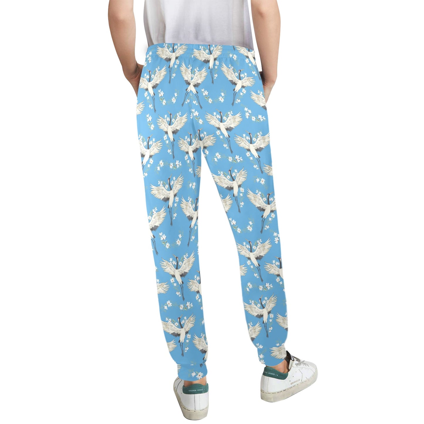 Crane Pattern Print Design 03 Women's Casual Track Pants