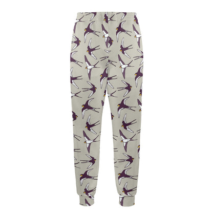 Swallow Bird Pattern Print Design 03 Men's Casual Track Pants
