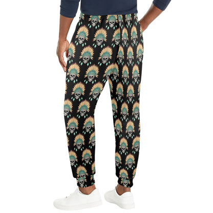 American indian Skull Pattern Men's Casual Track Pants