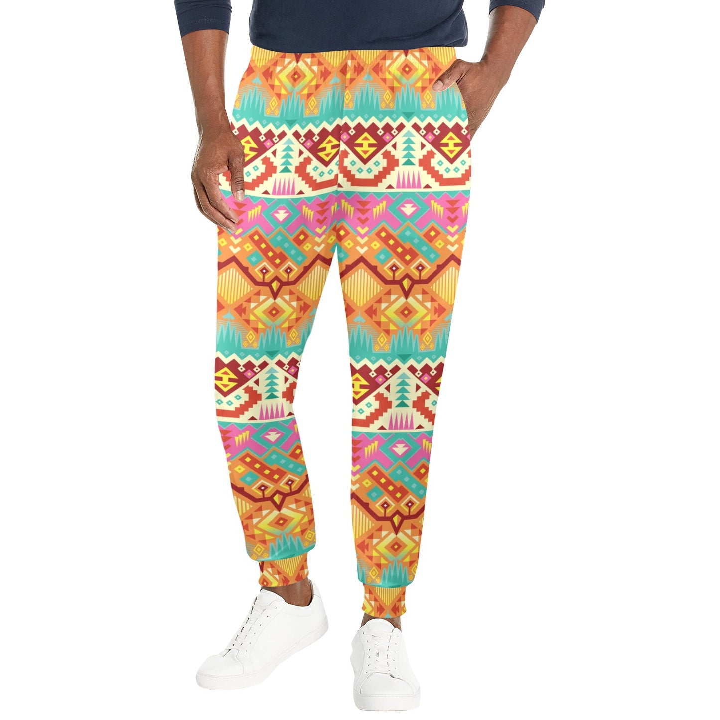 Aztec Pattern Print Design 03 Men's Casual Track Pants
