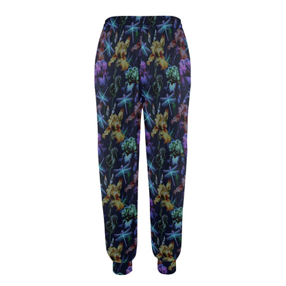 Dragonfly With Floral Print Pattern Women's Casual Track Pants