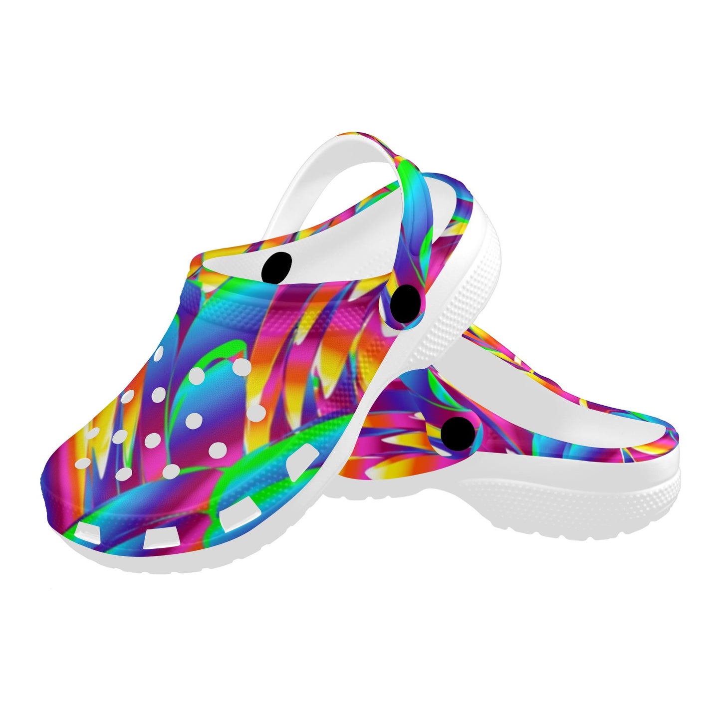 Psychedelic Trippy Pattern Unisex Clogs Shoes