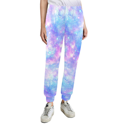 Galaxy Stardust Pastel Color Print Women's Casual Track Pants
