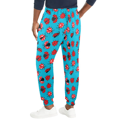Ladybug Action Print Pattern Men's Casual Track Pants
