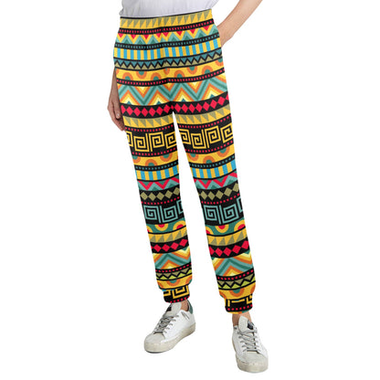African Pattern Print Design 03 Women's Casual Track Pants