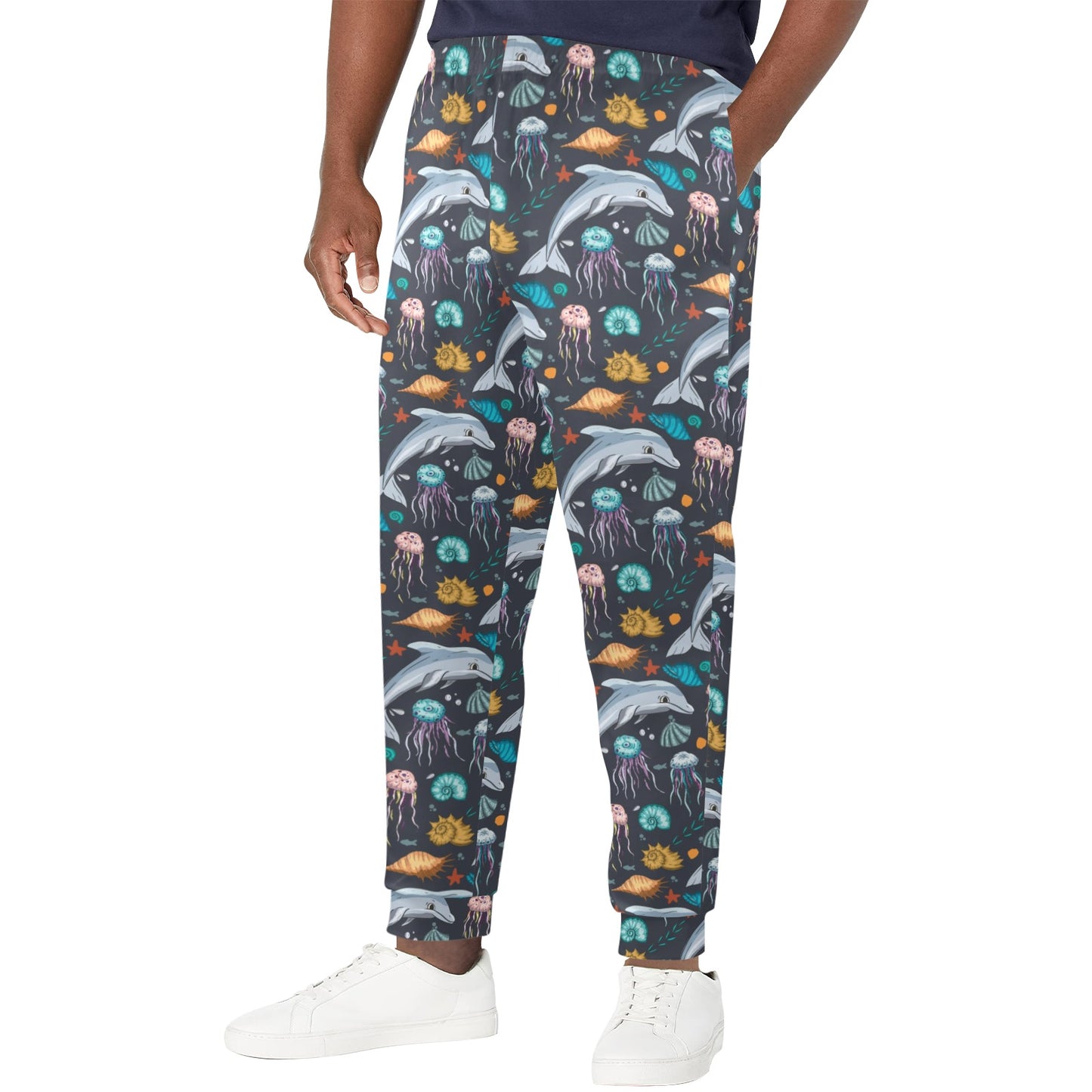 Underwater Dolphin Print Design LKS304 Men's Casual Track Pants