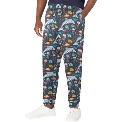 Underwater Dolphin Print Design LKS304 Men's Casual Track Pants