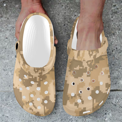 ACU Digital Desert Camouflage Unisex Clogs Shoes