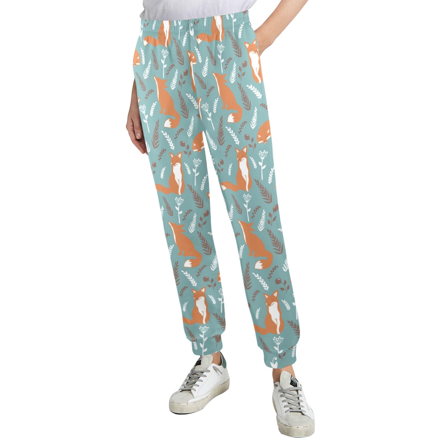 Fox Forest Print Pattern Women's Casual Track Pants