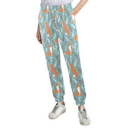 Fox Forest Print Pattern Women's Casual Track Pants