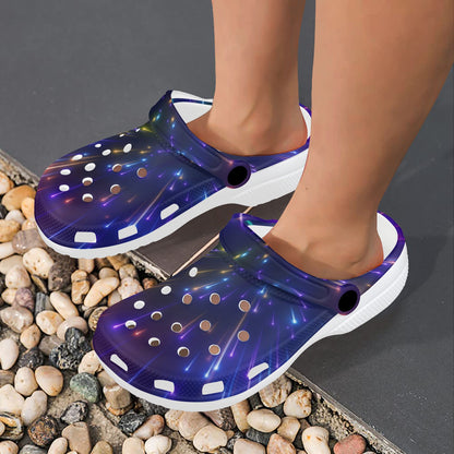 Celestial Rainbow Speed Light Unisex Clogs Shoes