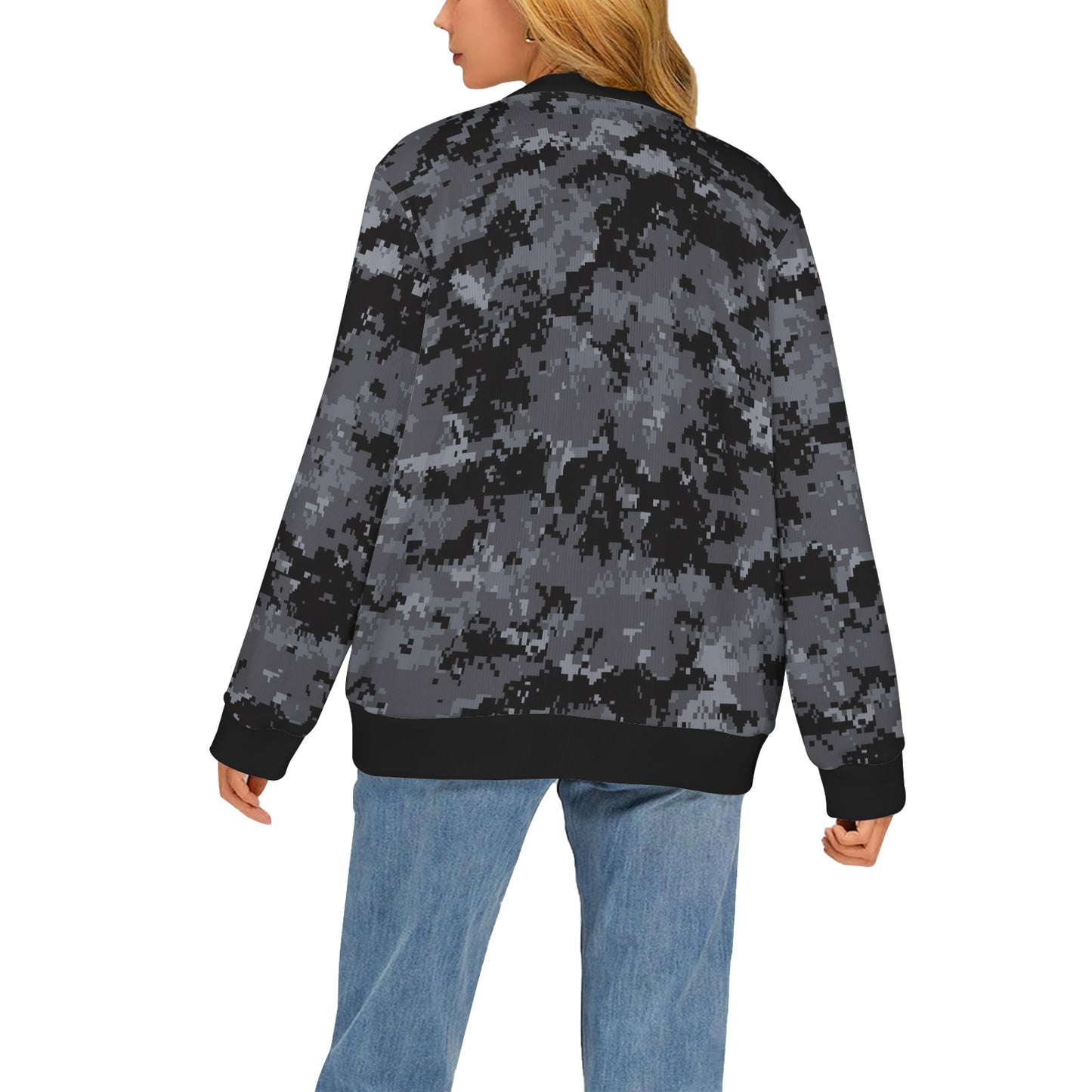ACU Digital Black Camouflage Women's Cardigan